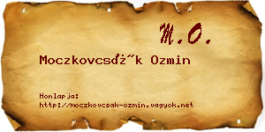 Moczkovcsák Ozmin névjegykártya